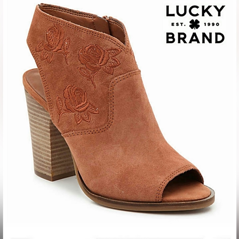 COPY - Lucky Brand Listana Peep Toe Ankle Booties Size 8M